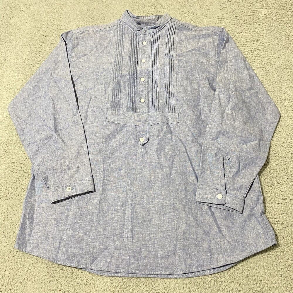 Vintage Palo Duro Panhandle Slim Shirt Men Medium / Large Blue Western Ranch USA